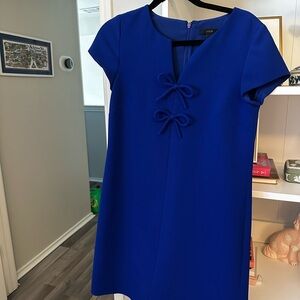 J. Crew Royal Blue Dress with Bow Detail